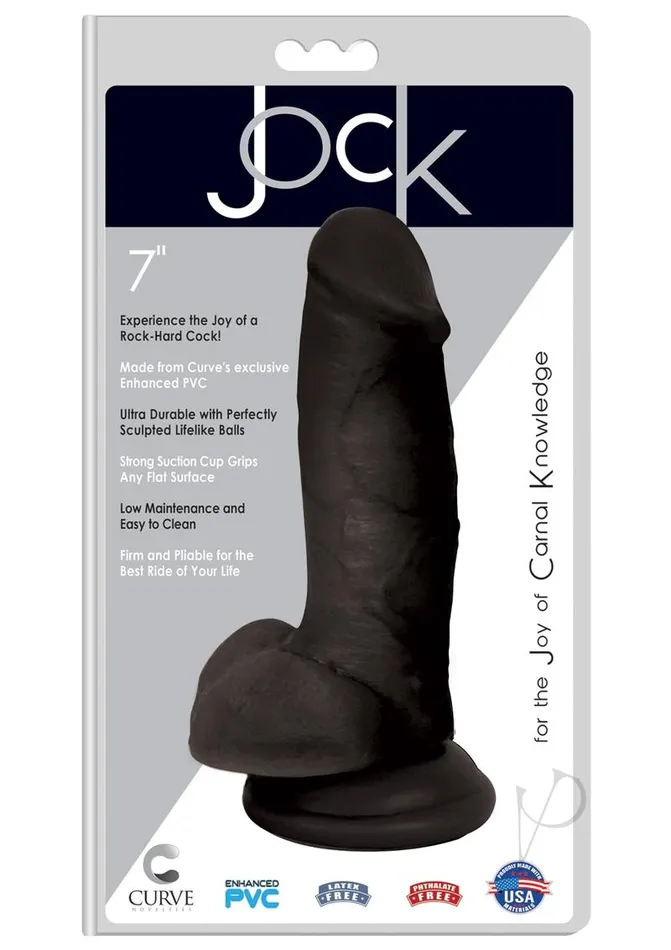 Jock Realistic Dong Wballs 7 Black Jock Dildos