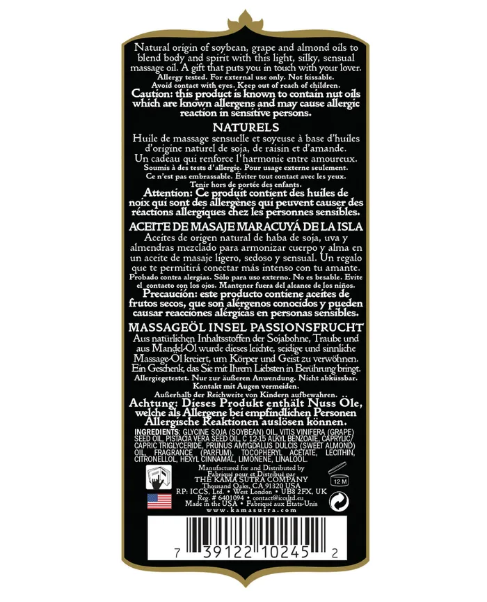 Kama Sutra Island Passion Berry Massage Oil 8oz KAMA SUTRA Couples
