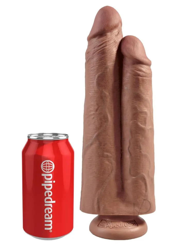 King Cock Vibrators Kc 9 Two Cocks One Hole Tan