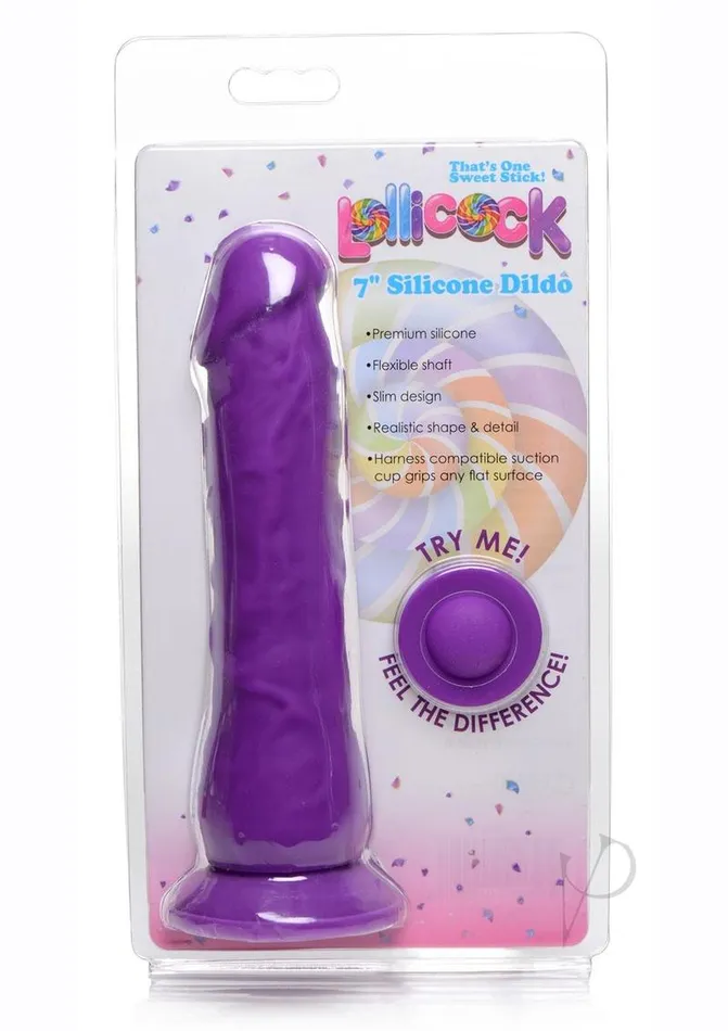 Lollicock Silicone Dildo 7 Grape Lollicock Dildos