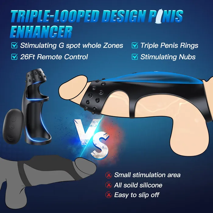 Male Sex Toys Oronova Triple Vibration Penis Ring