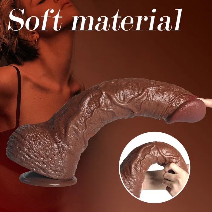 Oronova Anal 14 Inch Realistic Brown Giant Dildo with Textured Surface and Suction Base Oronova Anal 14 Inch Realistic Brown Giant Dildo with Textured Surface and Suction Base