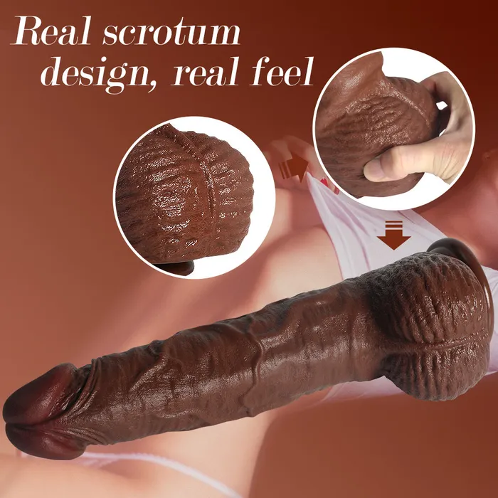 Oronova Anal 14 Inch Realistic Brown Giant Dildo with Textured Surface and Suction Base Oronova Anal 14 Inch Realistic Brown Giant Dildo with Textured Surface and Suction Base