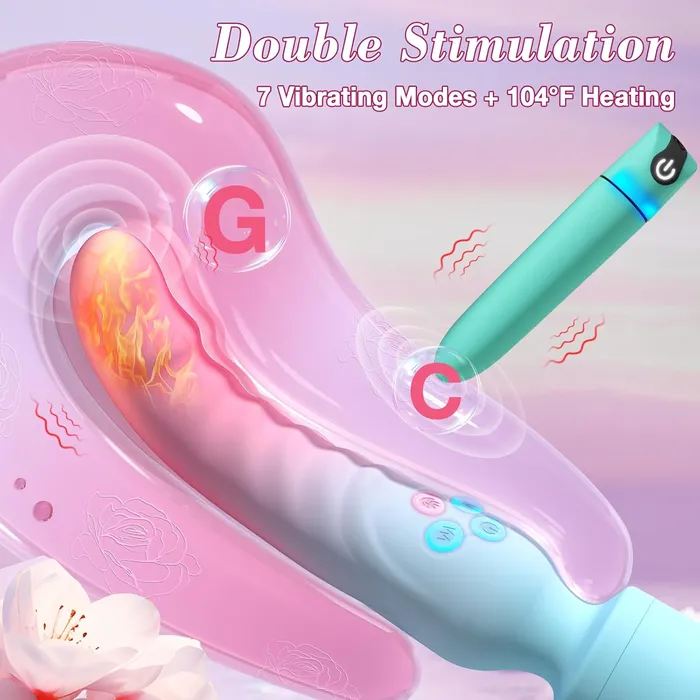 Waterproof Heating Wand Massager Bullet Vibrator Set Adorime Female Sex Toys
