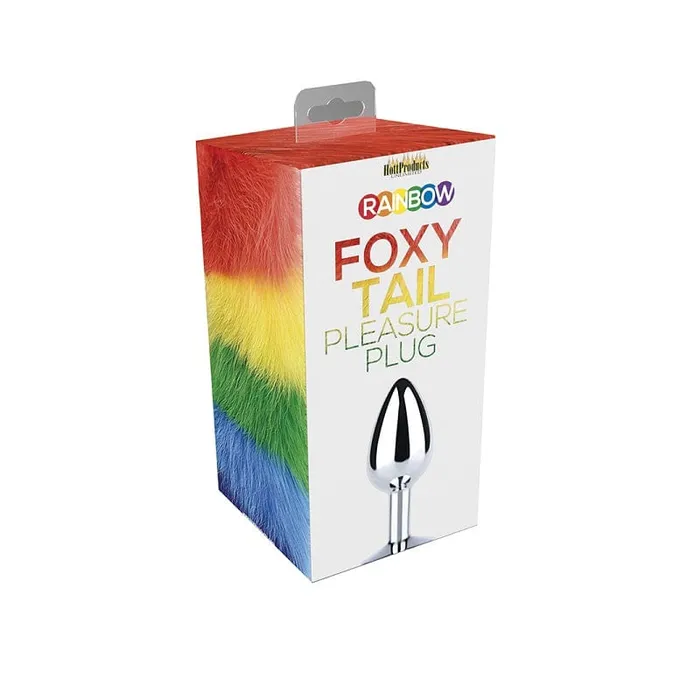 Anal Hott Products Hott Products Rainbow Foxy Tail Pleasure Plug