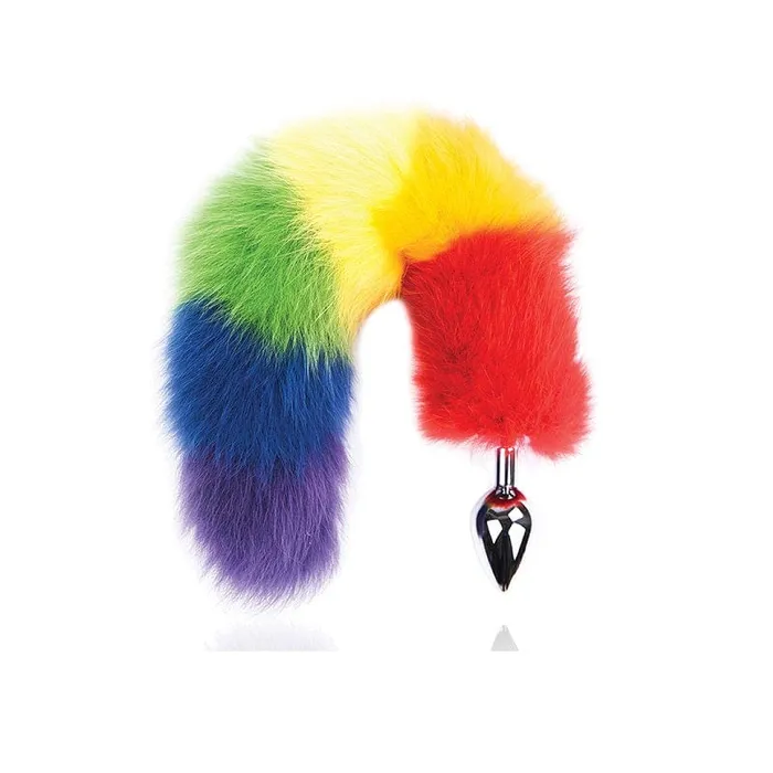 Anal Hott Products Hott Products Rainbow Foxy Tail Pleasure Plug