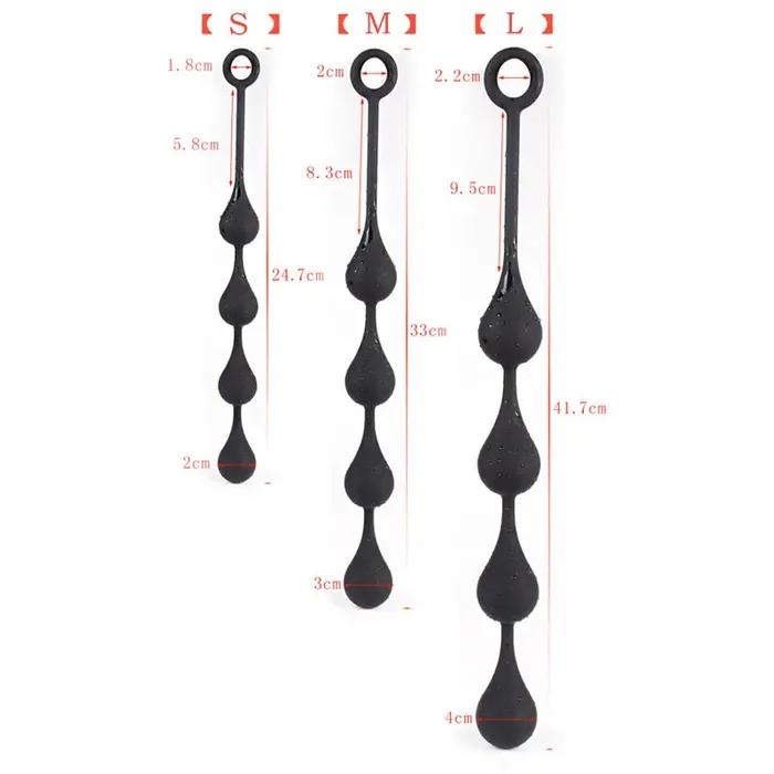 Anal Premium Silicone Anal Beads Large Bead Butt Plug Set for Intense Pleasure Romulus