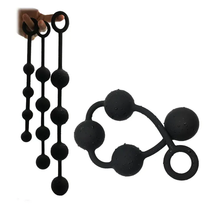Anal Premium Silicone Anal Beads Large Bead Butt Plug Set for Intense Pleasure Romulus
