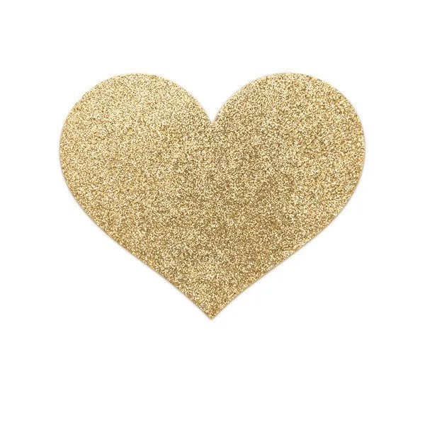 Bijoux Indiscrets Gold Heart Glittery Metallic Pasties Vibrators