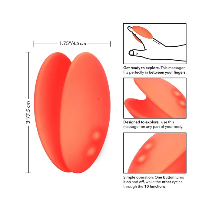 Calexotics Female Sex Toys Mini Marvels Silicone Marvelous Massager Orange Calexotics Female Sex Toys Mini Marvels Silicone Marvelous Massager Orange