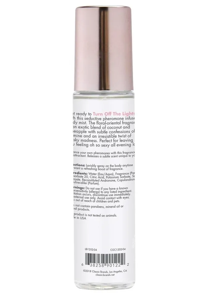 Dildos Classic Brands CG Pheromone Fragrance Mist Turn Off The Lights 35 Ounces