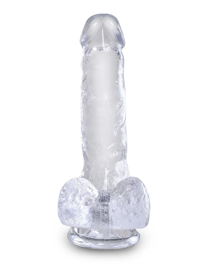 Dildos KING COCK 6 in with Balls Clear REALISTIC DILDO Pipedream Products