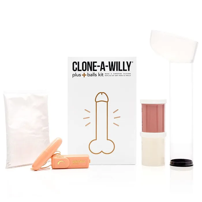 Empire Labs Female Sex Toys Empire Labs Vibrating CloneAWilly with Balls Medium Tone