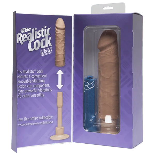 Female Sex Toys Doc Johnson Realistic Cock UR3 Vibrating 8in