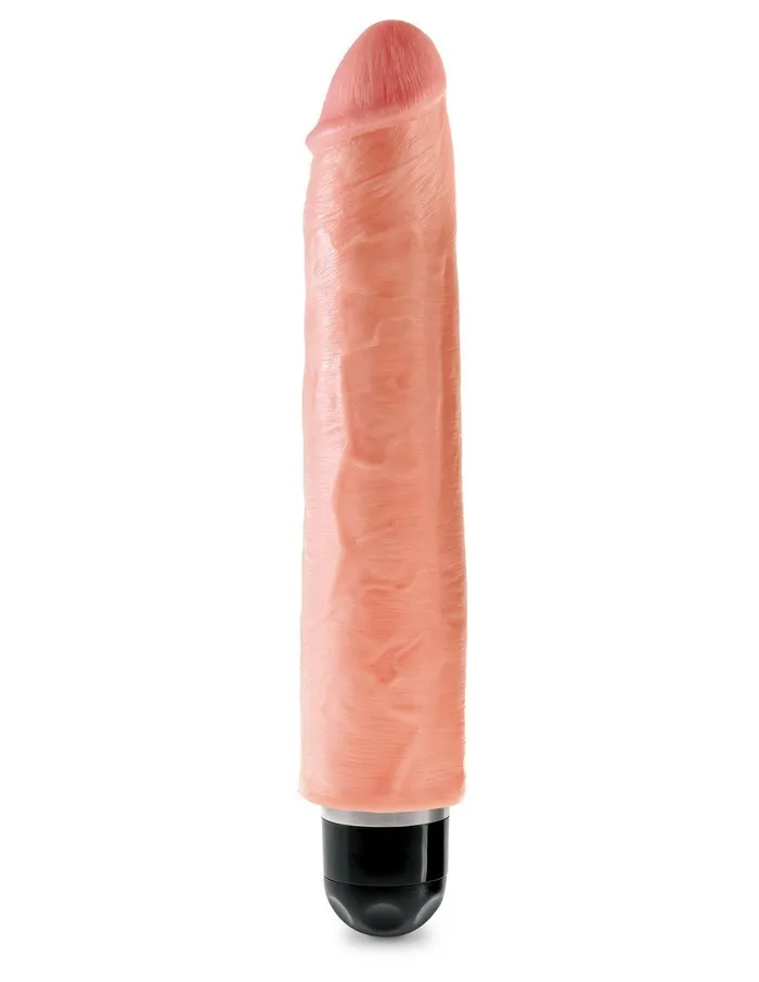 Female Sex Toys KING COCK 10 in Vibrating Stiffy REALISTIC VIBRATOR Pipedream Real Feel Series