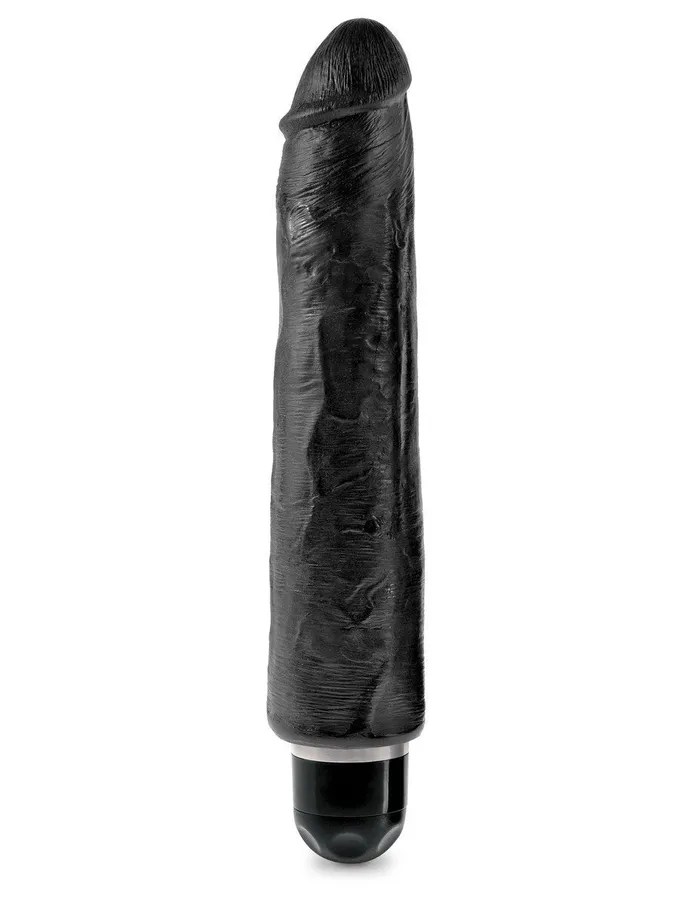 Female Sex Toys KING COCK 10 in Vibrating Stiffy REALISTIC VIBRATOR Pipedream Real Feel Series