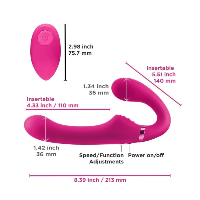 Female Sex Toys NS Novelties NS Novelties ShiShi Midnight Rider Strapless StrapOn with Remote