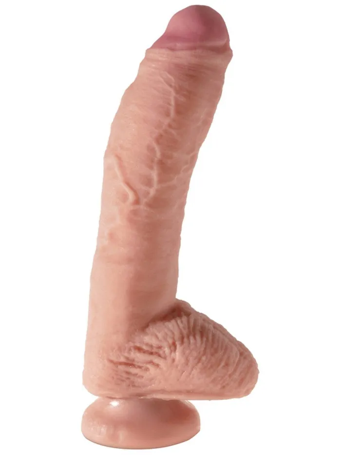Female Sex Toys Pipedream Products KING COCK 10 in with Balls Dual Density REALISTIC DILDO