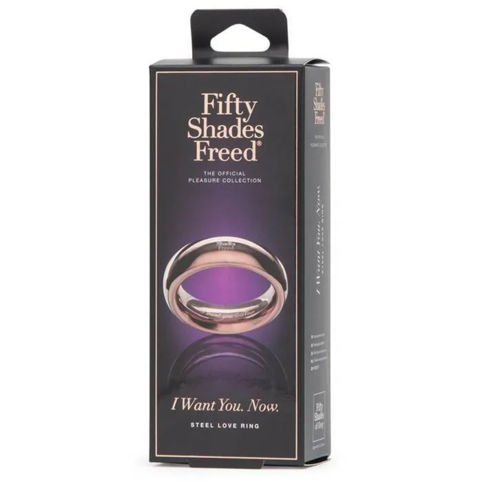 Fifty Shades Freed I Want You Now Steel Love Ring Fifty Shades Freed Male Sex Toys