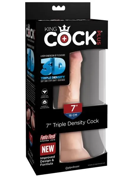 KING COCK 7 in Triple Density REALISTIC DILDO Pipedream Products Female Sex Toys