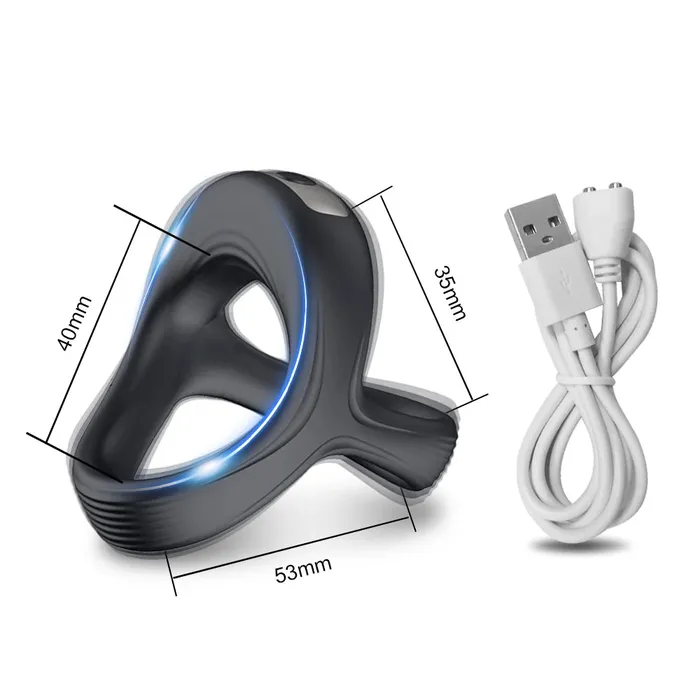 Male Sex Toys Romulus Versatile 3in1 Vibrating Penis Ring Male Sex Device with 10 Vibration Modes