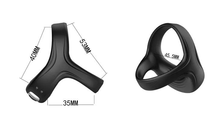 Male Sex Toys Romulus Versatile 3in1 Vibrating Penis Ring Male Sex Device with 10 Vibration Modes