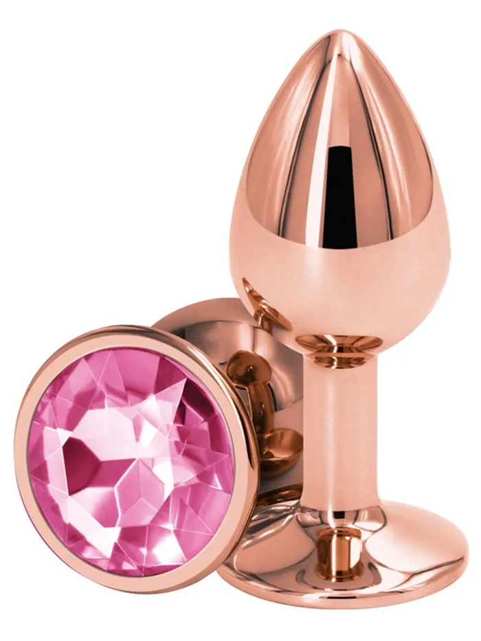 NEW SENSATIONS NOVELTIES Anal Rear Assets Rose Gold Small Diamond Butt Plug