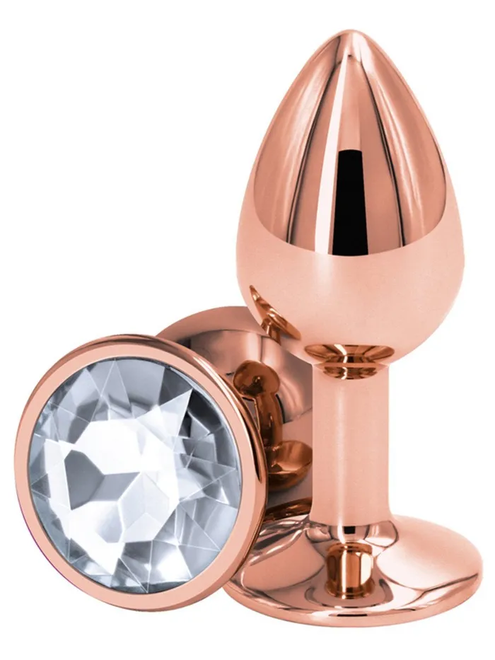 NEW SENSATIONS NOVELTIES Anal Rear Assets Rose Gold Small Diamond Butt Plug