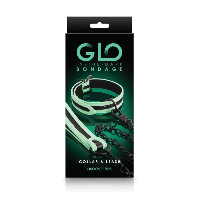 NS Novelties Couples GLO Bondage Collar and Leash