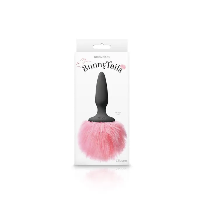 NS Novelties NS Novelties Bunny Tails Mini Black Plug with Pink Fur Anal
