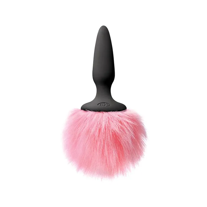 NS Novelties NS Novelties Bunny Tails Mini Black Plug with Pink Fur Anal