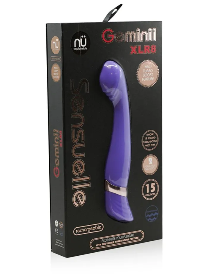 Nu Sensuelle Geminii XLR8 GSpot Vibrator with Fluttering Tip NU Sensuelle Female Sex Toys