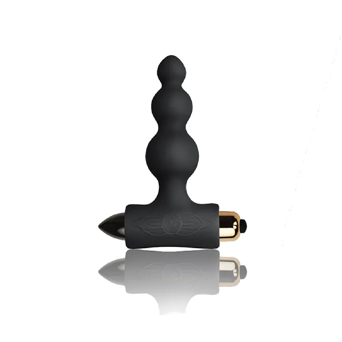 Petite Sensations Bubbles Black VIBRATING ANAL BEADS ROCKS OFF Anal