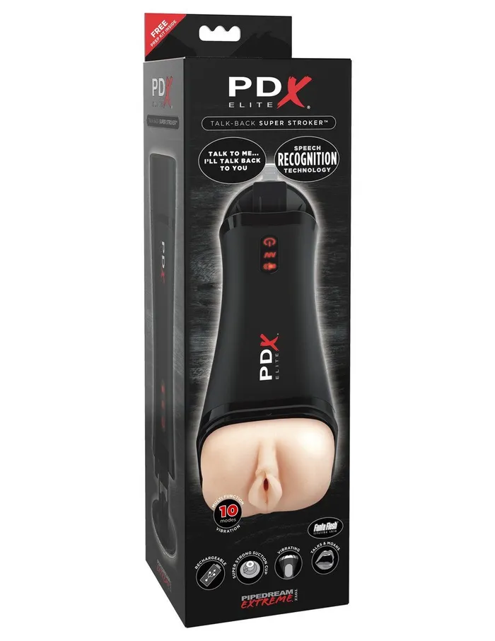 Pipedream Extreme Series Male Sex Toys PDX ELITE TalkBack Super Stroker