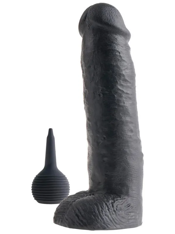 Pipedream Products Female Sex Toys KING COCK 11 in with Balls Squirting REALISTIC DILDO