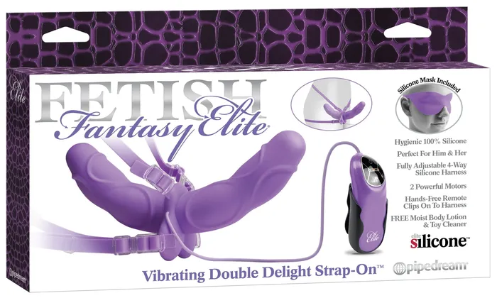 Pipedream Products Pipedream Products Fetish Fantasy Elite Vibrating Double Delight StrapOn Female Sex Toys