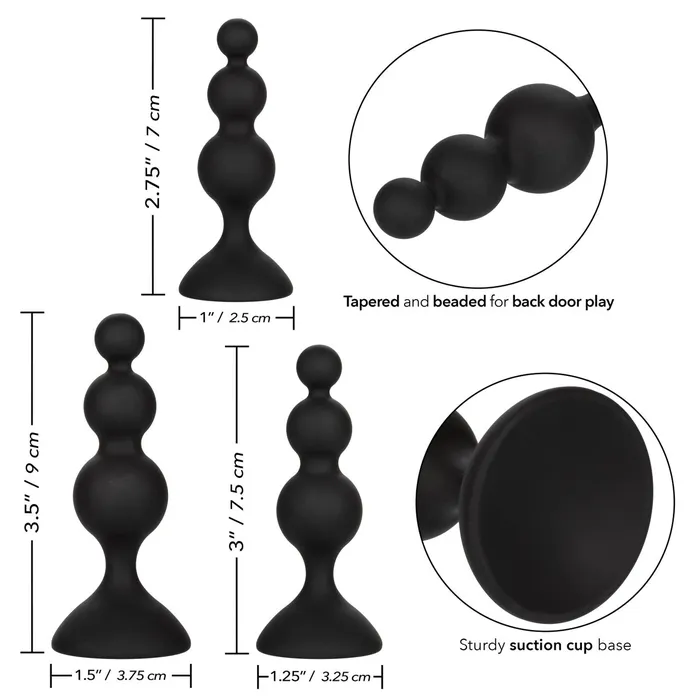 Silicone Beaded Anal Kit Calexotics Anal