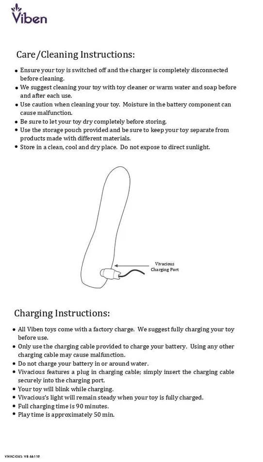 Viben Female Sex Toys Viben Vivacious Powerful Bullet