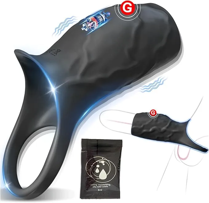 Vibrating Penis Sleeve Cock Ring for Men GSpot PSpot Stimulation Male Sex Devices Sext Toys and Penis Sleeve Vibrator Romulus Male Sex Toys