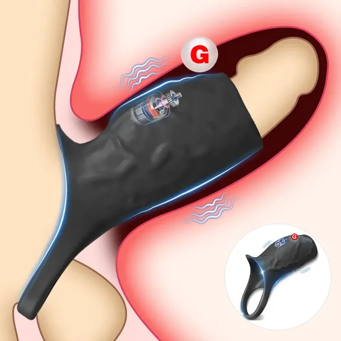 Vibrating Penis Sleeve Cock Ring for Men GSpot PSpot Stimulation Male Sex Devices Sext Toys and Penis Sleeve Vibrator Romulus Male Sex Toys