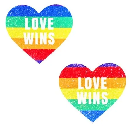 Vibrators LonBrook Love Wins Pride Love Heart Pasties