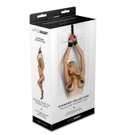 Windsor Anal WhipSmart Diamond Deluxe Over The Door Cuffs Black
