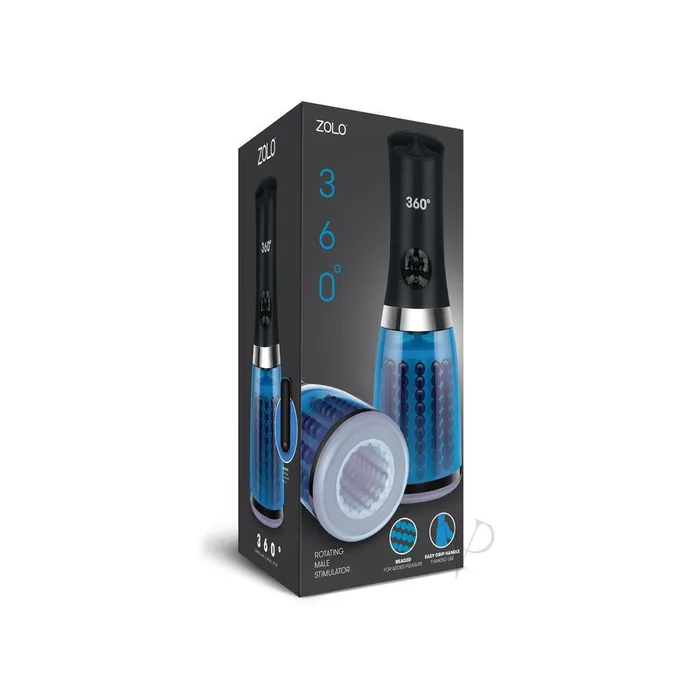 Zolo Anal Zolo 360 Rotating Beaded Masturbator BlueBlack Zolo Anal Zolo 360 Rotating Beaded Masturbator BlueBlack
