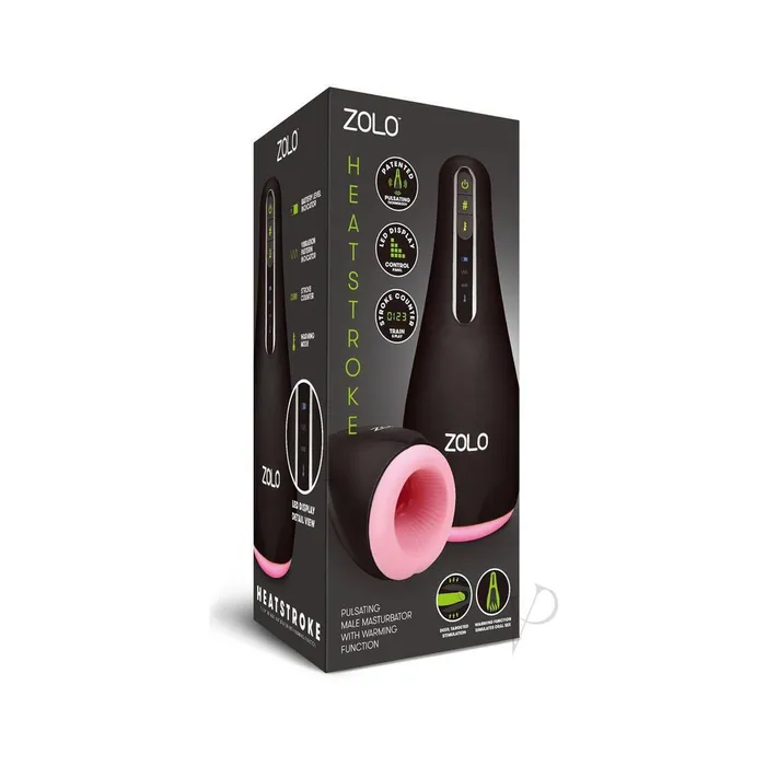 Zolo Heatstroke Rechargeable Vibrating And Warming Masturbator BlackVanilla Zolo Male Sex Toys